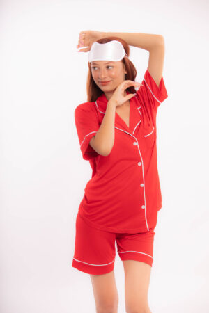Pyjama Colette Deux pièces rouges en cotton