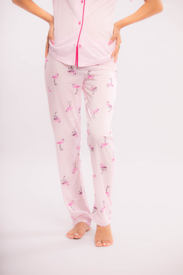 Pyjama Manuella Deux pièces Rose pâle avec motifs en cotton