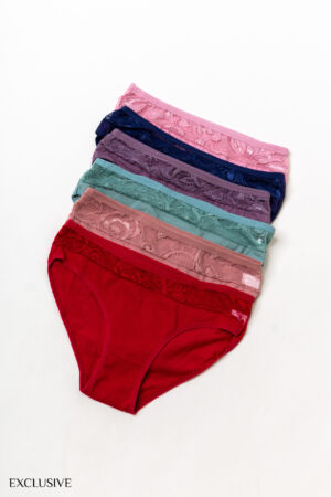 Bianca Slip Élégant en Coton avec Dentelle