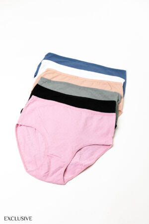 Culottes Confort en Coton avec Dentelle - Noir à Blanc, XL-3XL