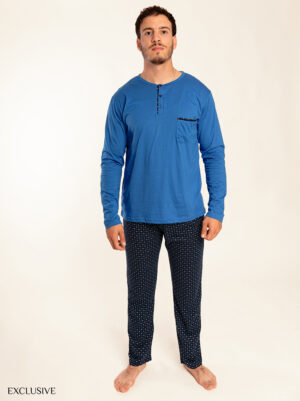 Pyjama Raphael II en Coton : Pull Col Rond et Pantalon