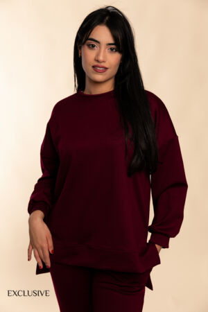 Set Comfy Femme Coton Burgandy