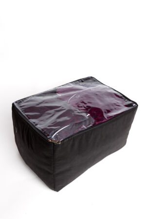 Lot de 3 Boîtes de Rangement pour Vêtements avec Couvercle Transparent