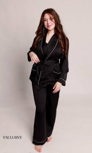 Pyjama Satin 3 Pièces Midnight Code