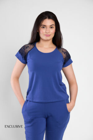 Ensemble Pyjama Été Nirvana Bleu en Coton