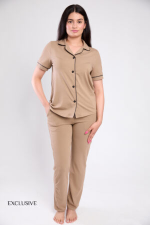 Pyjama Colette Été Coton Caramel