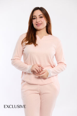 Pyjama Femme Daisy Coton Saumon