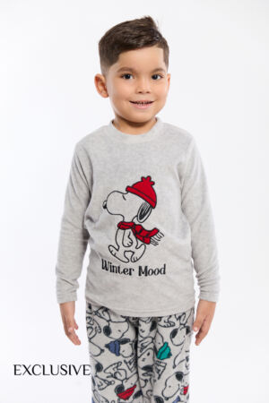 Pyjama Enfant Snoopy Hiver En Polaire Doux