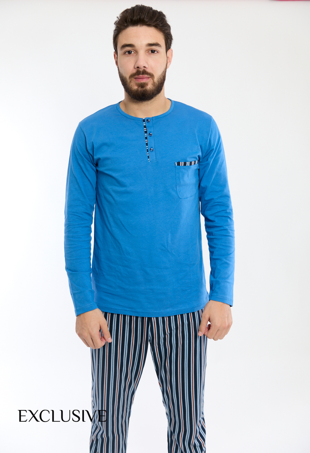 Pyjama Homme bleu ciel5