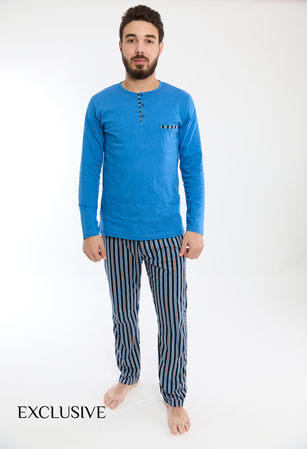 Pyjama Homme bleu ciel6