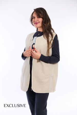 Pyjama Femme Daisy Coton Bleu Marine avec veste en beige