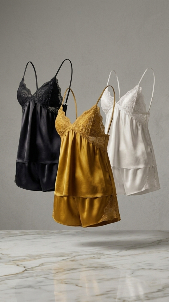 Ensemble 2 Pièces Eros Lingerie: Set de Nuit Satiné